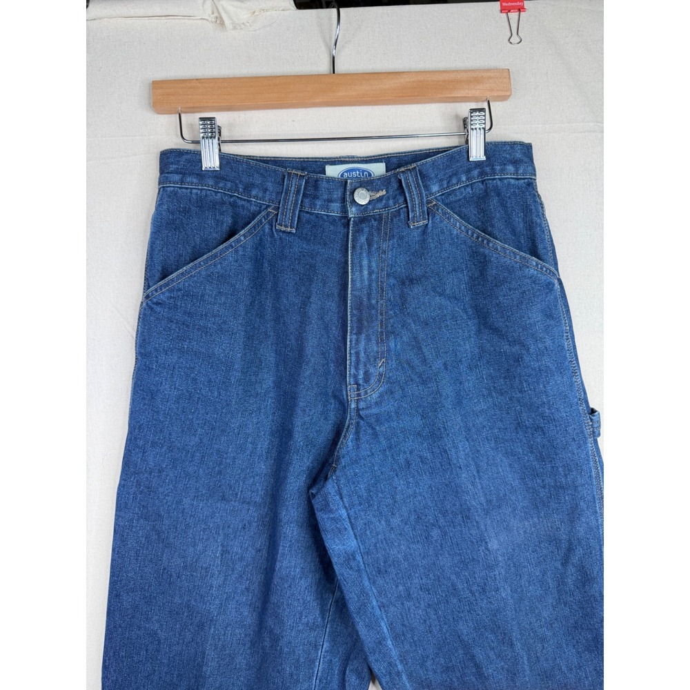 Austin Clothing Co. Wide Leg Cropped Jeans‎ with Tiger Print Accen size 6 Blue - Picture 5 of 12